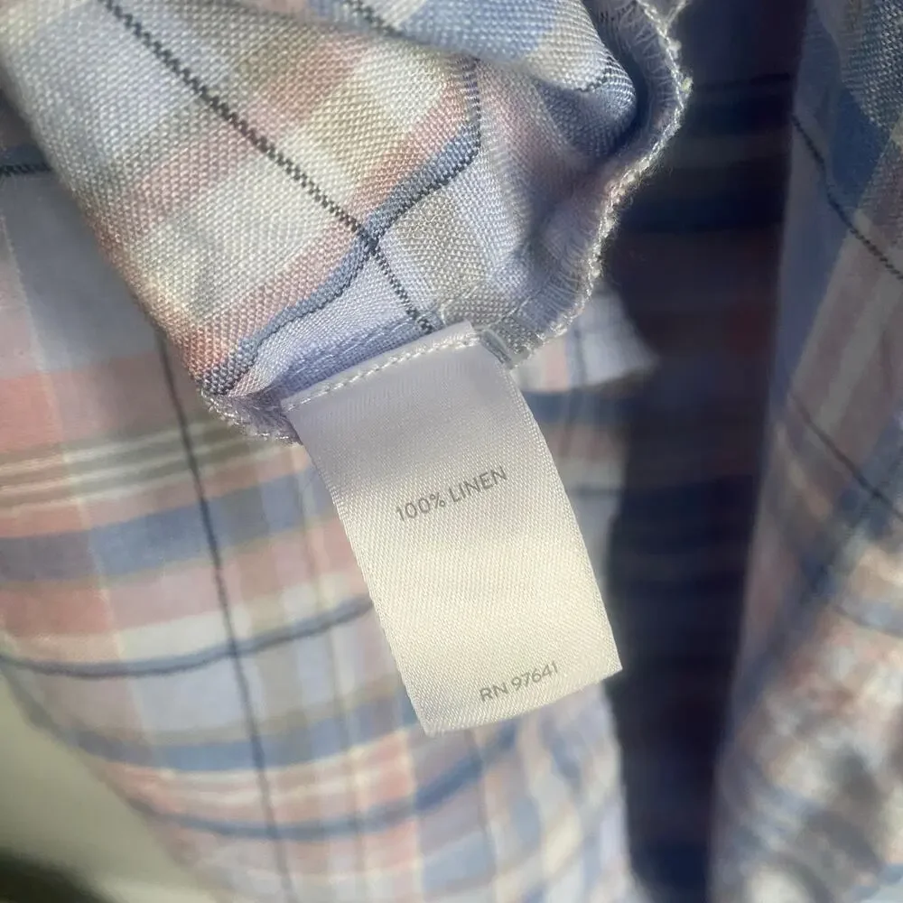 J. Jill Love Linen Rain Drop Multi Sleeveless A Line Shift Maxi Dress Medium - Picture 9 of 10